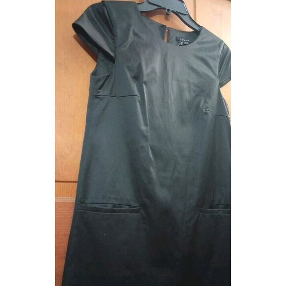 THEORY Maryanka Dress Sz 2 NWT BLACK Cap Sleeve Shift Little black DRESS $315 - Picture 2 of 9